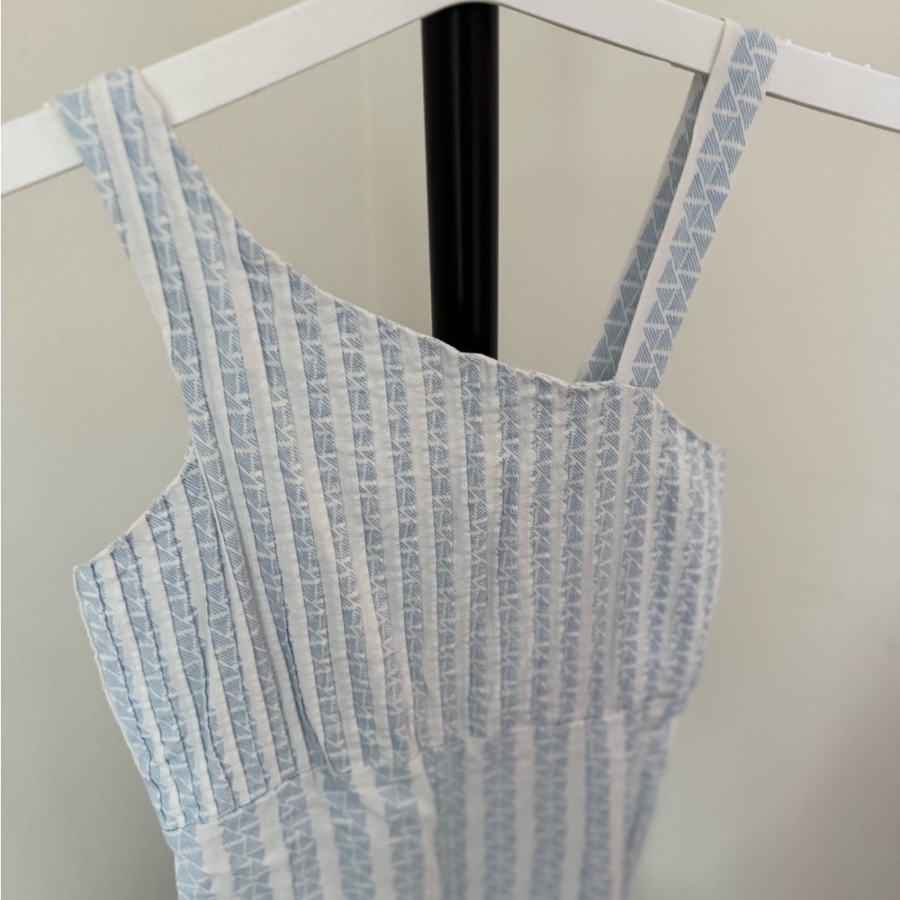 Girls’ Blue and White Jumpsuits One Piece Striped Dress, Size 14